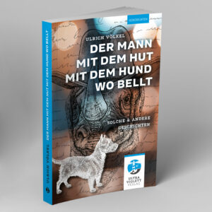 Der Mann mit dem Hut mit dem Hund wo bellt