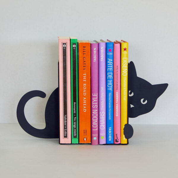 Buchstütze "hidden cat" – Bild 3